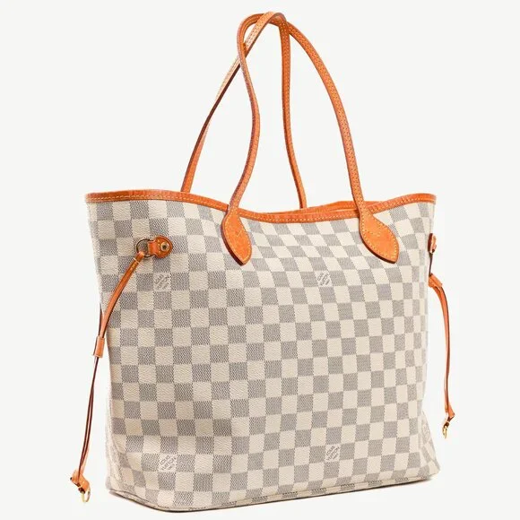 Louis Vuitton Neverfull MM Damier Azur Canvas Tote - Picture 2 of 15